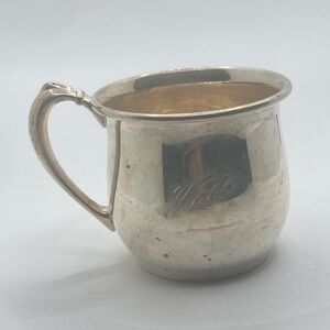 Vtg Birks Regency EP Electro Plated Copper Child’s Baby Cup Engraved Wade 2.5”
